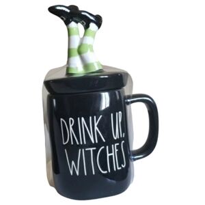 Rae Dunn Artisan NWT Halloween Witch Coffee Mug Topper DRINK UP WITCHES